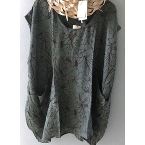 New acacia mana mini coverup dress paradise hibiscus green floral swimwear XL